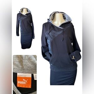 Puma women's black hoodie with Gray Accents size M